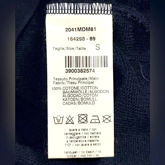 MSGM Milano Beads Authentic Designer Luxury Navy Blue Embellished Sweatshirt SM - Picture 8 of 13
